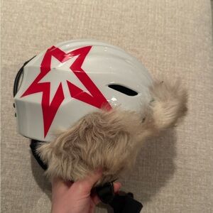 Perfect Moment White and Red Star Ski Helmet